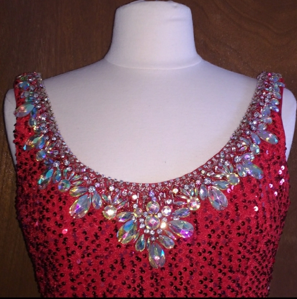 *Night Moves red sequin gown size 8